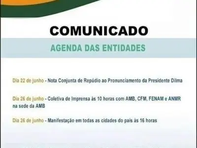 Comunicado: Agenda das Entidades 