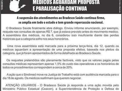 Veja nota publicada no A Tarde de domingo sobre Bradesco Saúde 