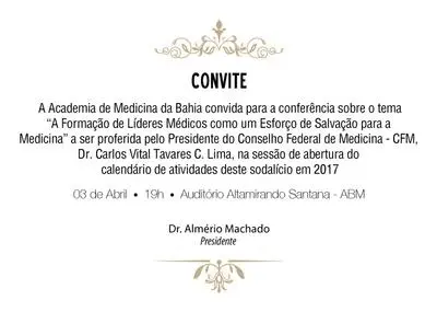 Academia de Medicina da Bahia convida 