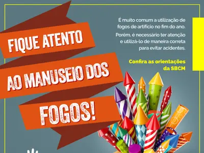 SBCM Orienta Sobre Uso Seguro de Fogos de Artifício