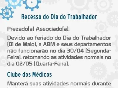 Recesso do Dia do Trabalhador