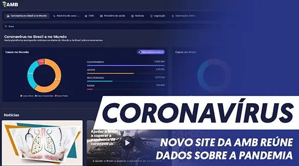 AMB lança site com informações sobre o avanço da Covid-19 no país