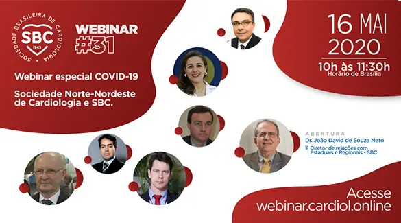 SBC em parceria com a Sociedade Norte-Nordeste de Cardiologia realizam webinar especial sobre a Covid-19